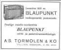 Blaupunkt raadiote reklaam Raadilehes 1939